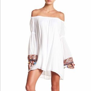 Off the shoulder Pom Pom dress